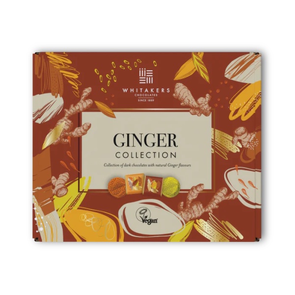 Ginger Collection - Assorted Dark Whitakers Chocolates Box 170g